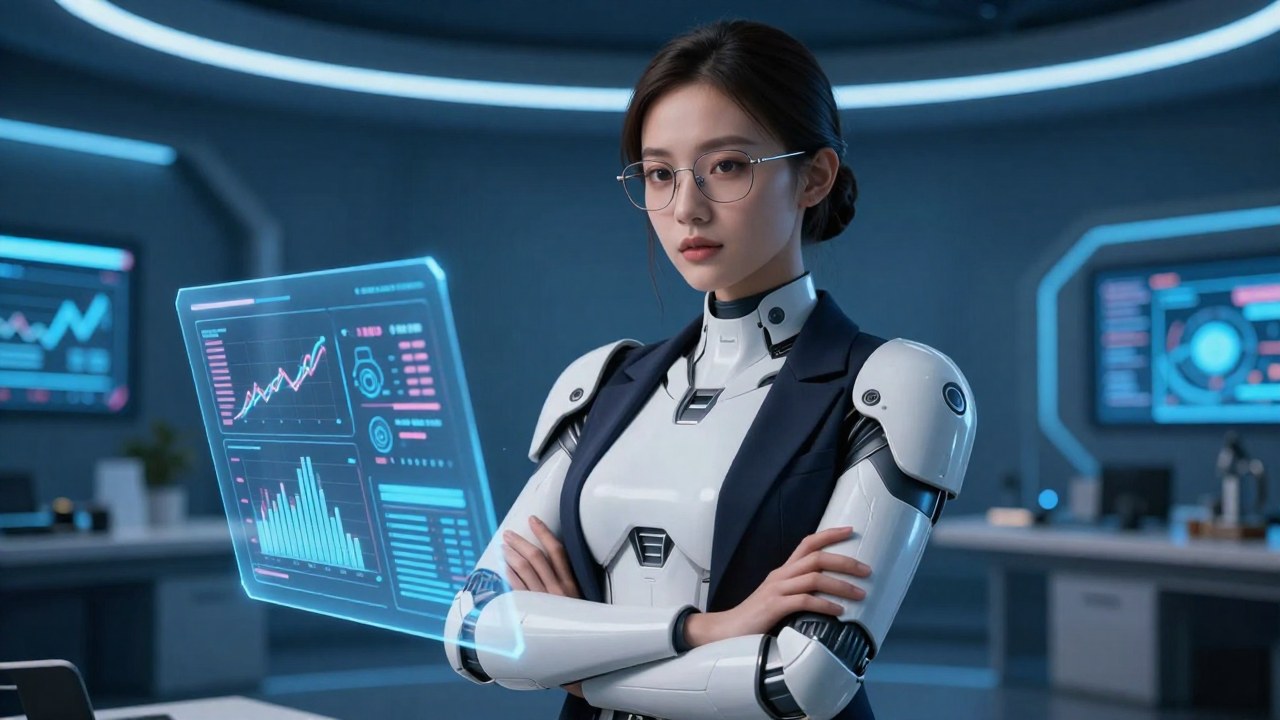 AI 财税风控分析师（科幻概念形象）